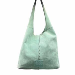 Haute Hippie Green Suede Hobo Shoulder Bag Slouchy Minimalist Boho
